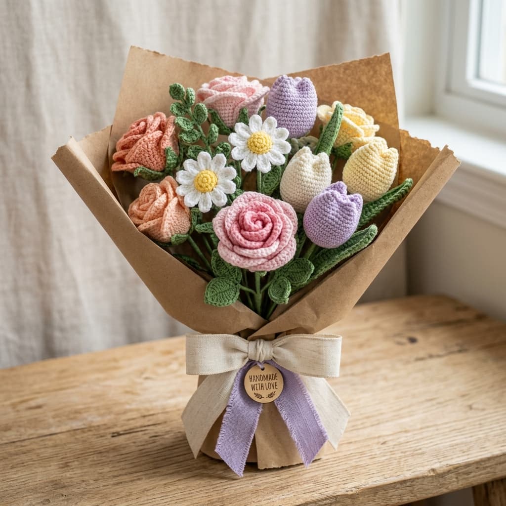 Custom Handmade Crochet Gift Bouquet